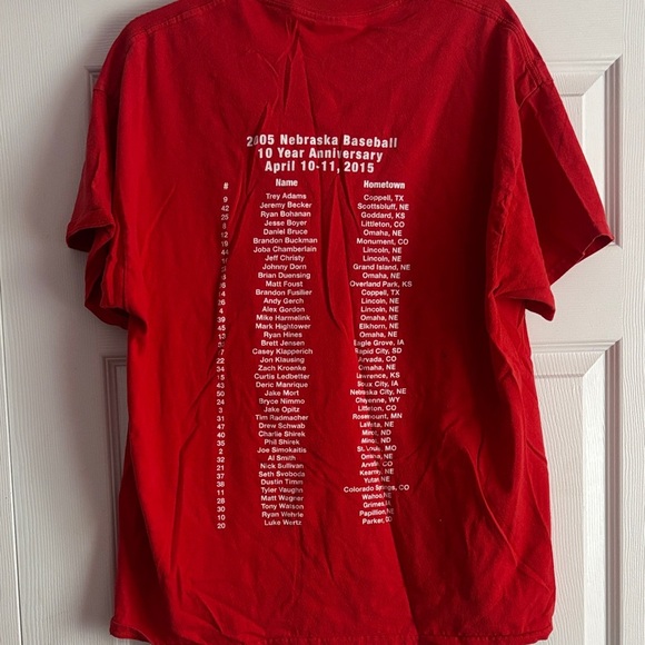 Nebraska Gildan Red Heavy Cotton T-Shirt - Picture 3 of 4